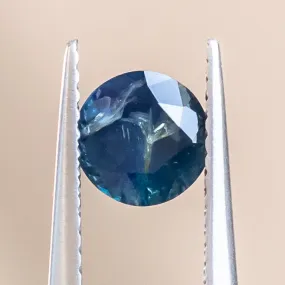 0.94CT ROUND BRILLIANT NIGERIAN SAPPHIRE, SILKY BLUE, 5.96X5.89MM, UNTREATED