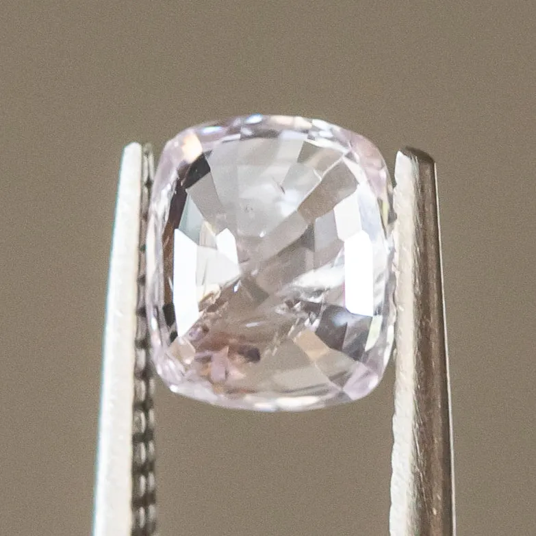 1.73CT CUSHION CUT PINK BURMESE SPINEL, 6.98X6.11MM UNTREATED