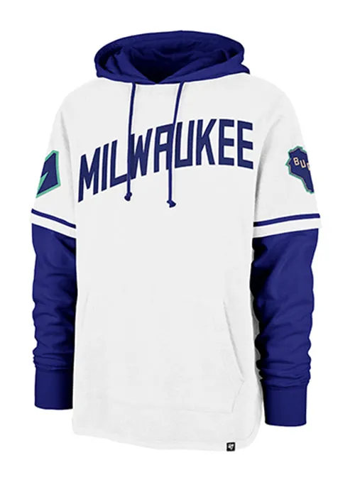 '47 Brand 2023-24 City Edition Shortstop Milwaukee Bucks Hooded Sweatshirt