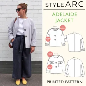 Adelaide Woven Jacket Sewing Pattern by Style Arc, US Sizes 0-18