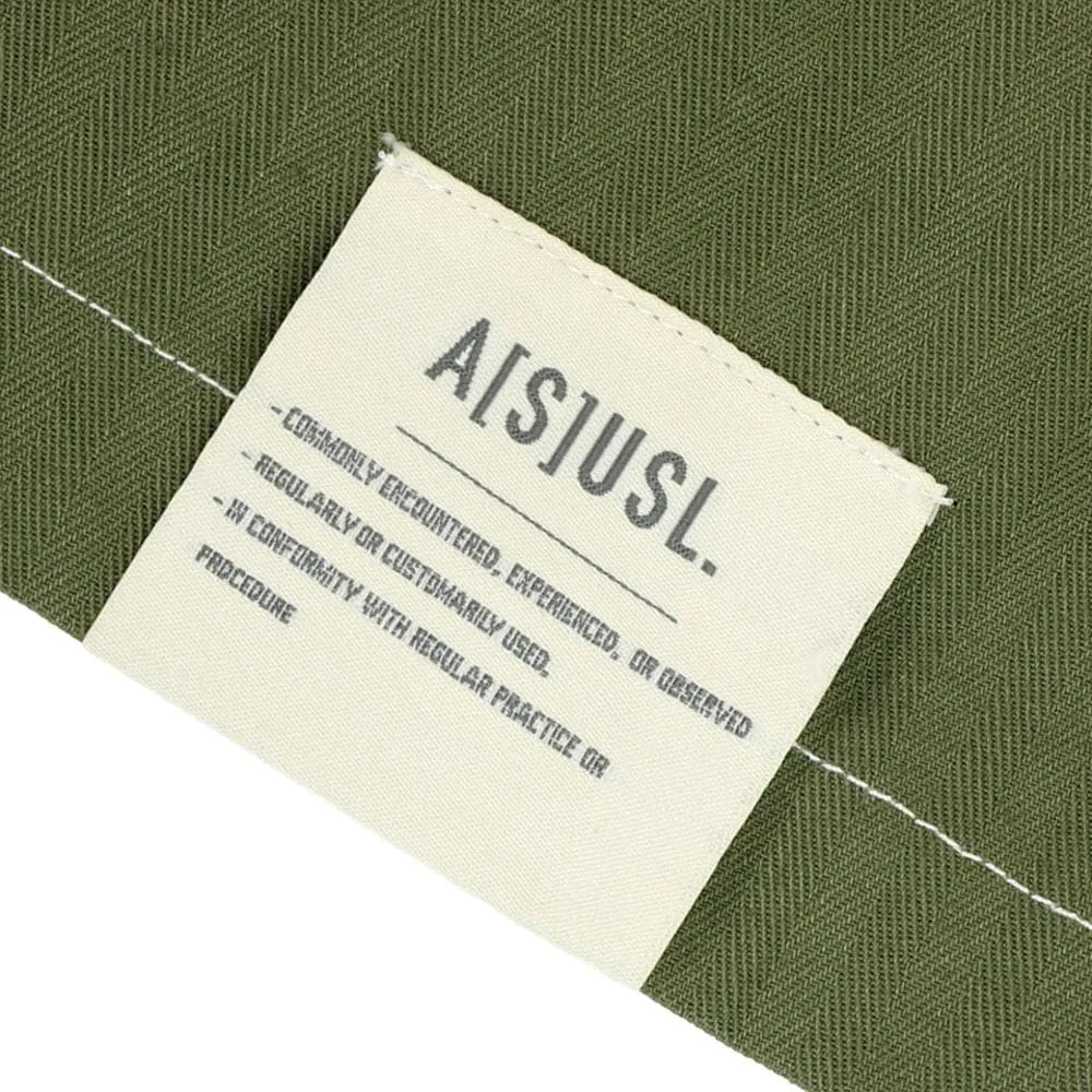 A[S]USL HERRINGBONE CARPENTER JACKET-OLIVE