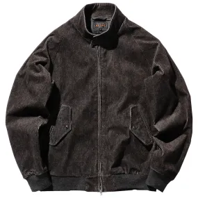 BEAMS PLUS Harrington Jacket Corduroy Print Charcoal