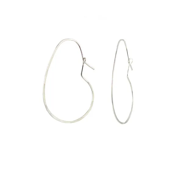 Bean Hoop Earrings