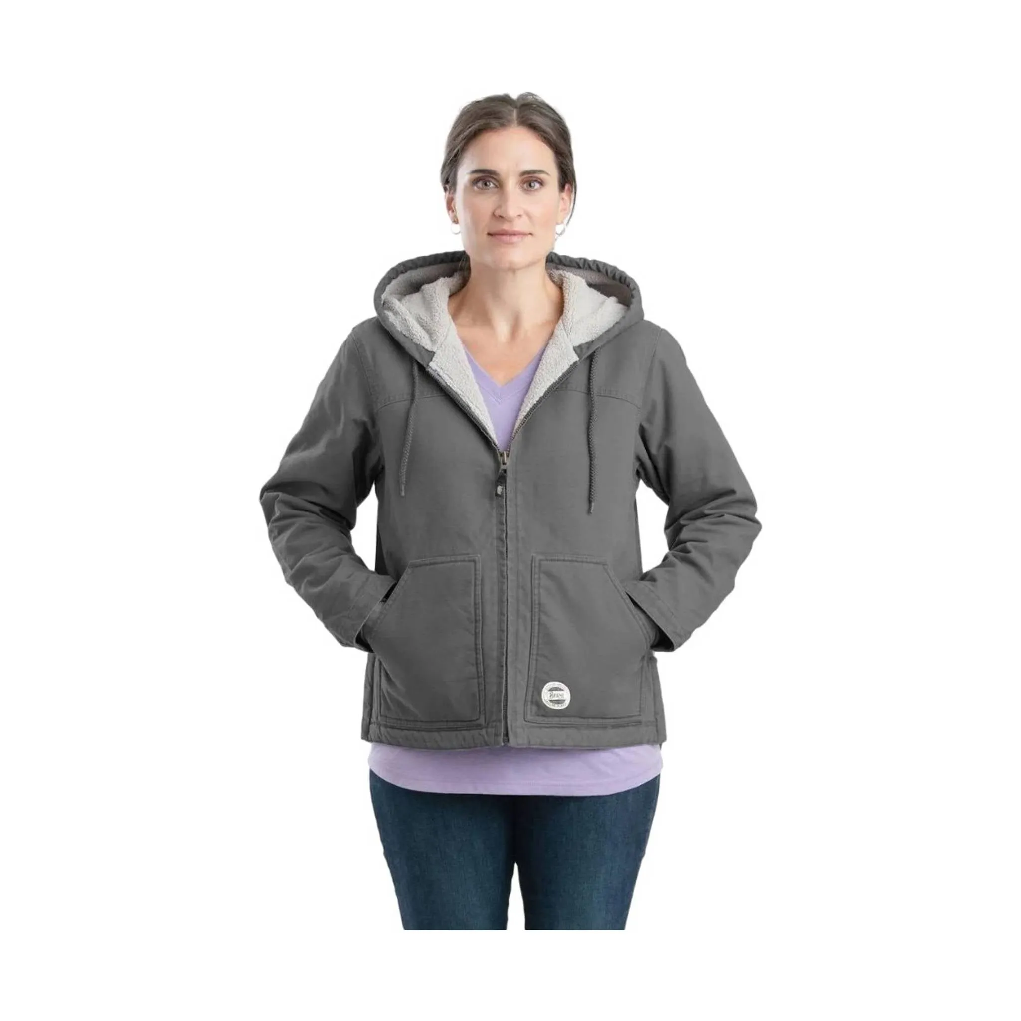 Berne Women's Vintage Wash Hooded Jacket - Titanium