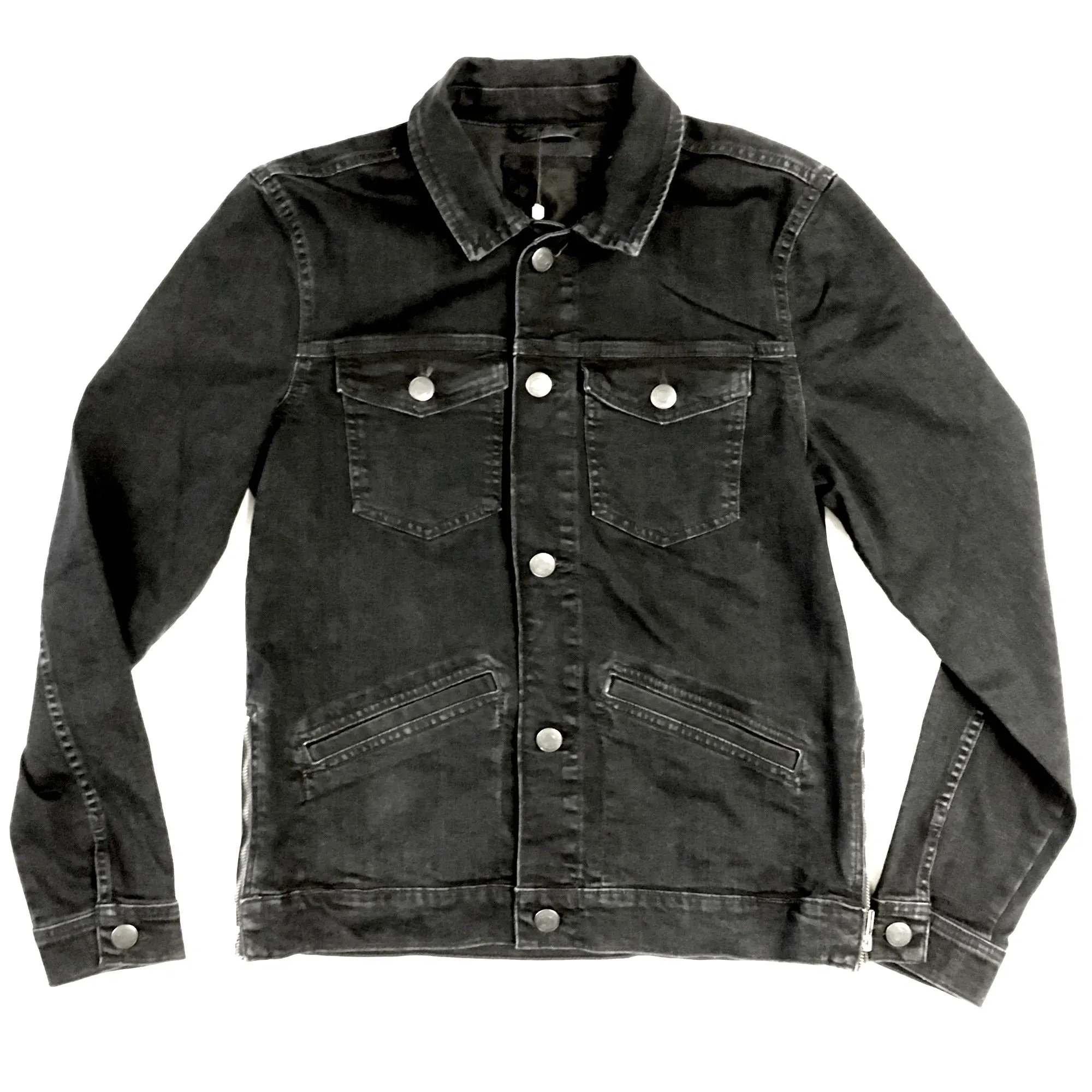 Blend Black Denim Jacket - 20703183-SALE -