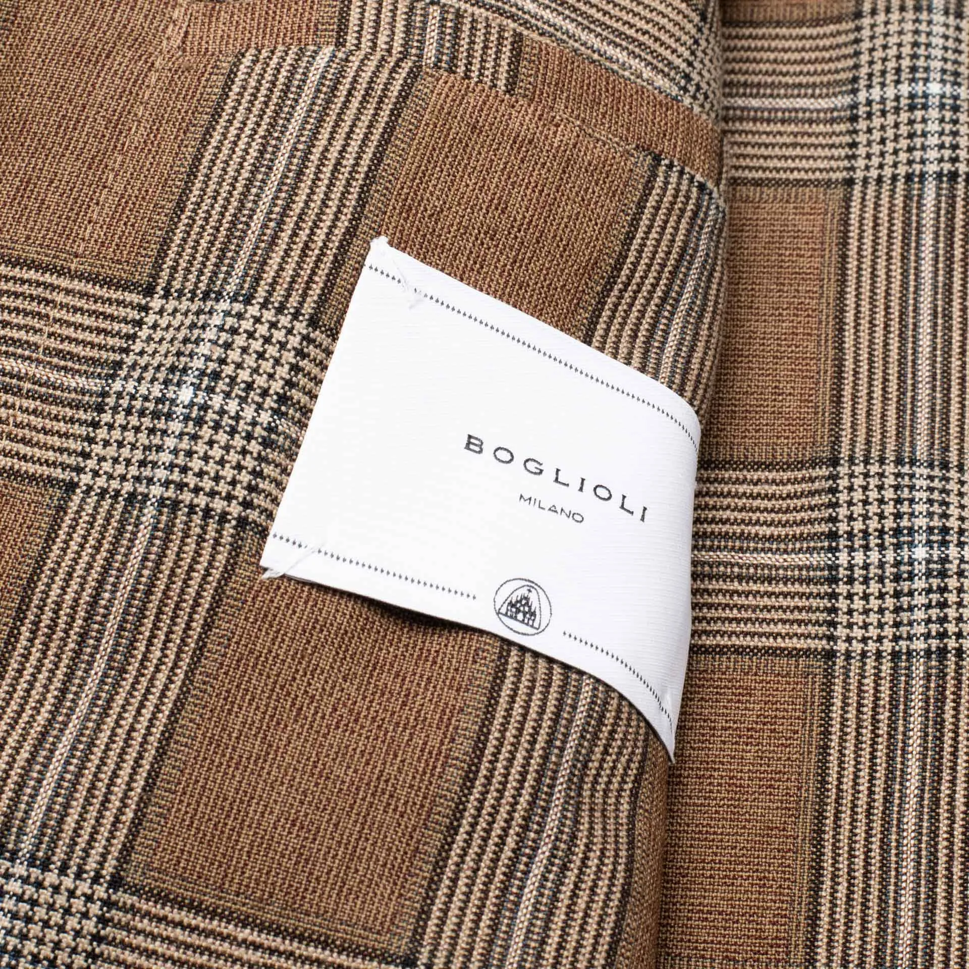 BOGLIOLI "K. Jacket" Brown Plaid Wool-Silk-Linen Soft Jacket EU 48 NEW US 38