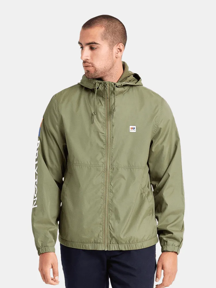 Brixton Claxton Alton LW Zip Hood Jacket - Military Olive