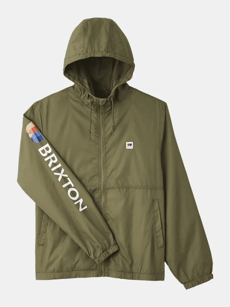 Brixton Claxton Alton LW Zip Hood Jacket - Military Olive