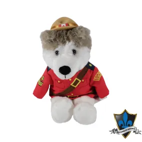 Canadian  Mountie white Wolf 11’ Cute Souvenir Plush Stuffed animal