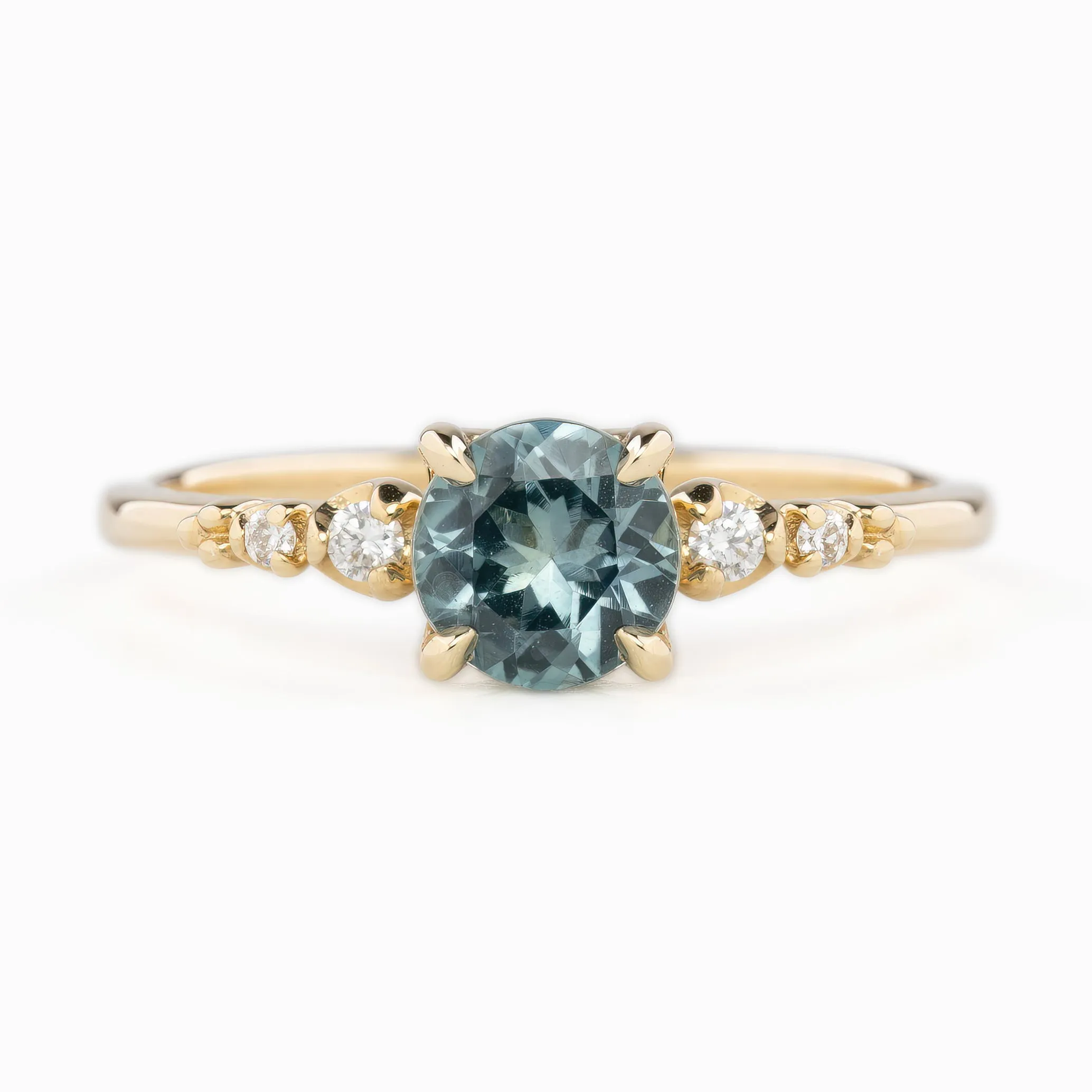 Estel Luxe Ring 1.09ct Light Icy Blue Montana Sapphire, 14K Yellow Gold (One of a kind)