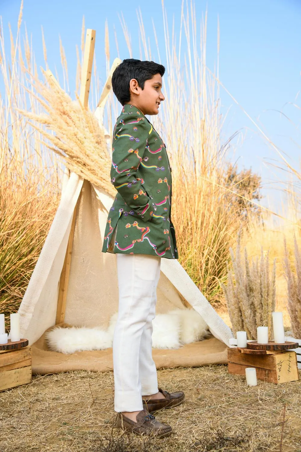 Flux Orb- Full Sleeves Nehru Jacket For Boys