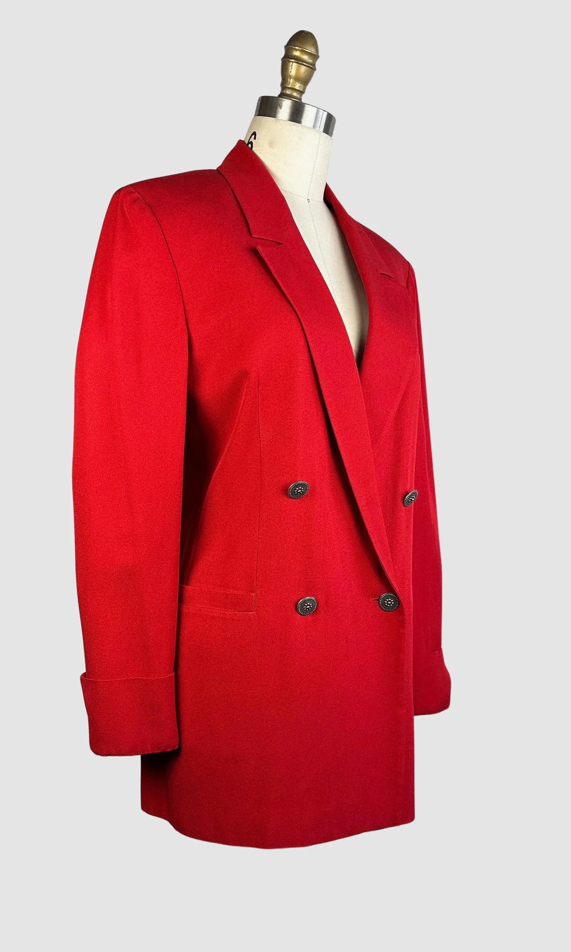 GIANNI VERSACE VERSUS  90s Candy Red Double Breasted Blazer  Small