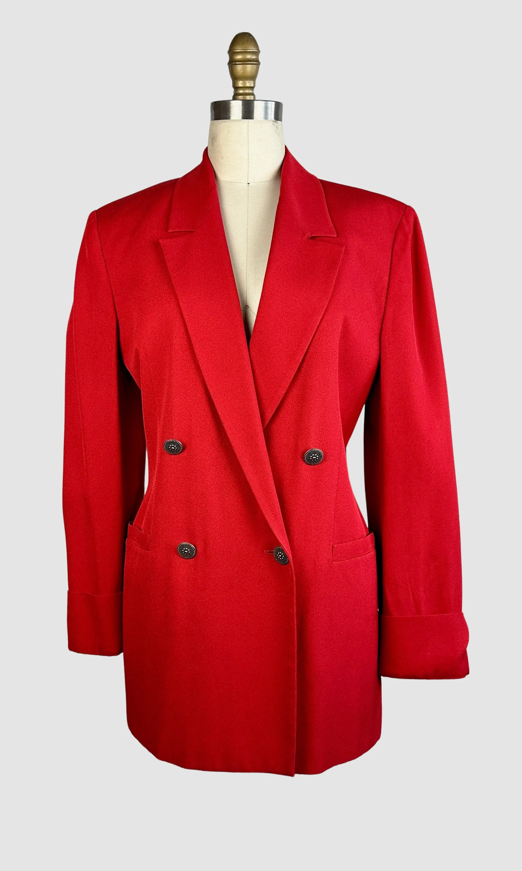 GIANNI VERSACE VERSUS  90s Candy Red Double Breasted Blazer  Small