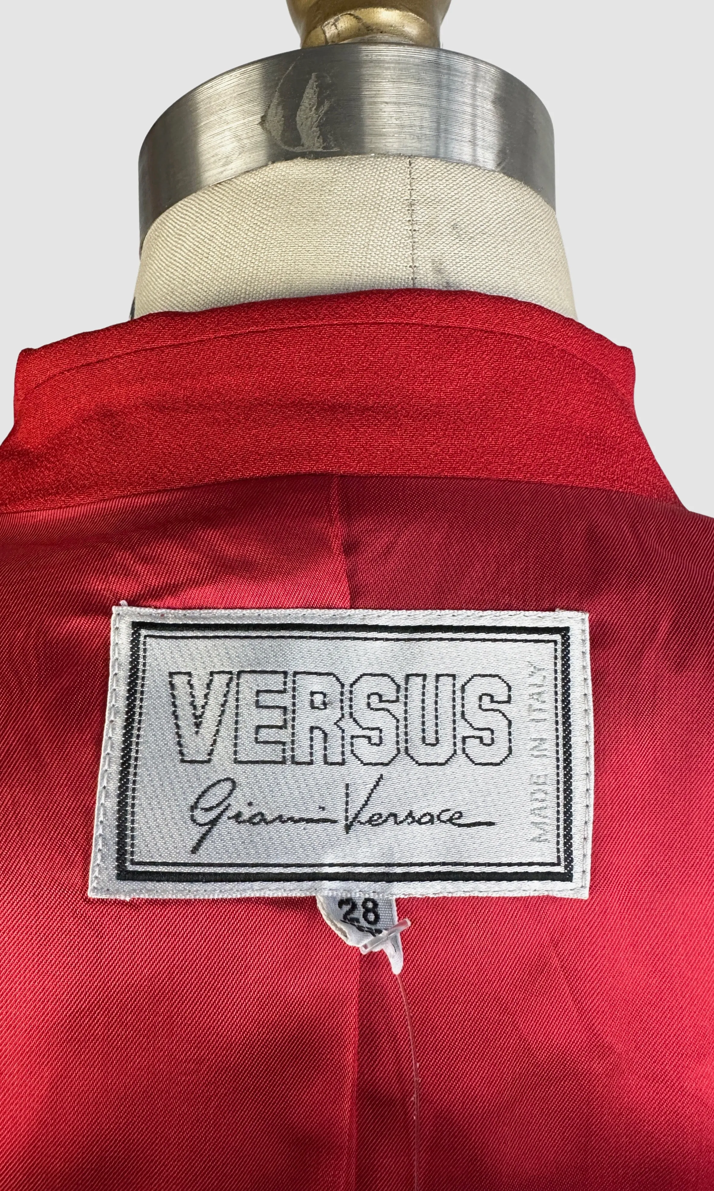 GIANNI VERSACE VERSUS  90s Candy Red Double Breasted Blazer  Small