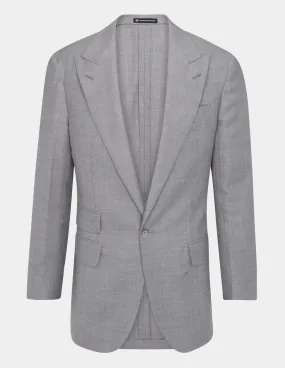 Grey Single Breasted Peak Jacket