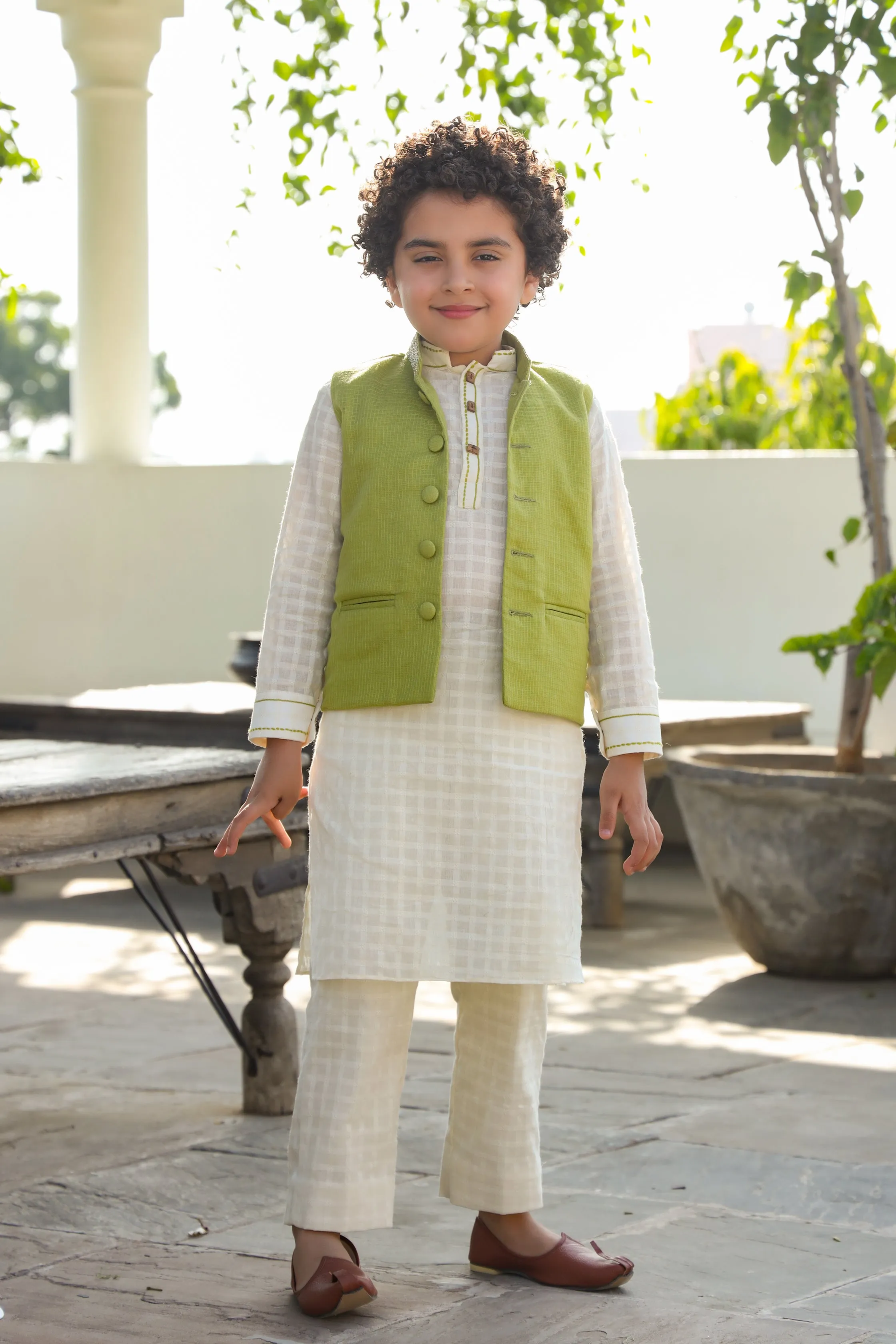 Inara - Kota Doriya Nehru Jacket For Boys