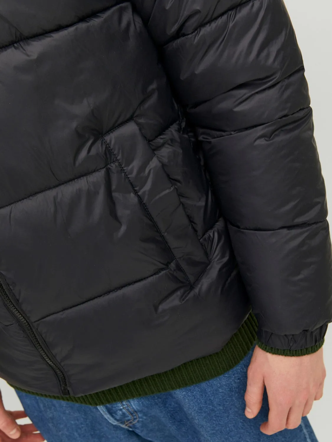 Jack & Jones Mens 'JJETOBY' Hooded Puffer Jacket