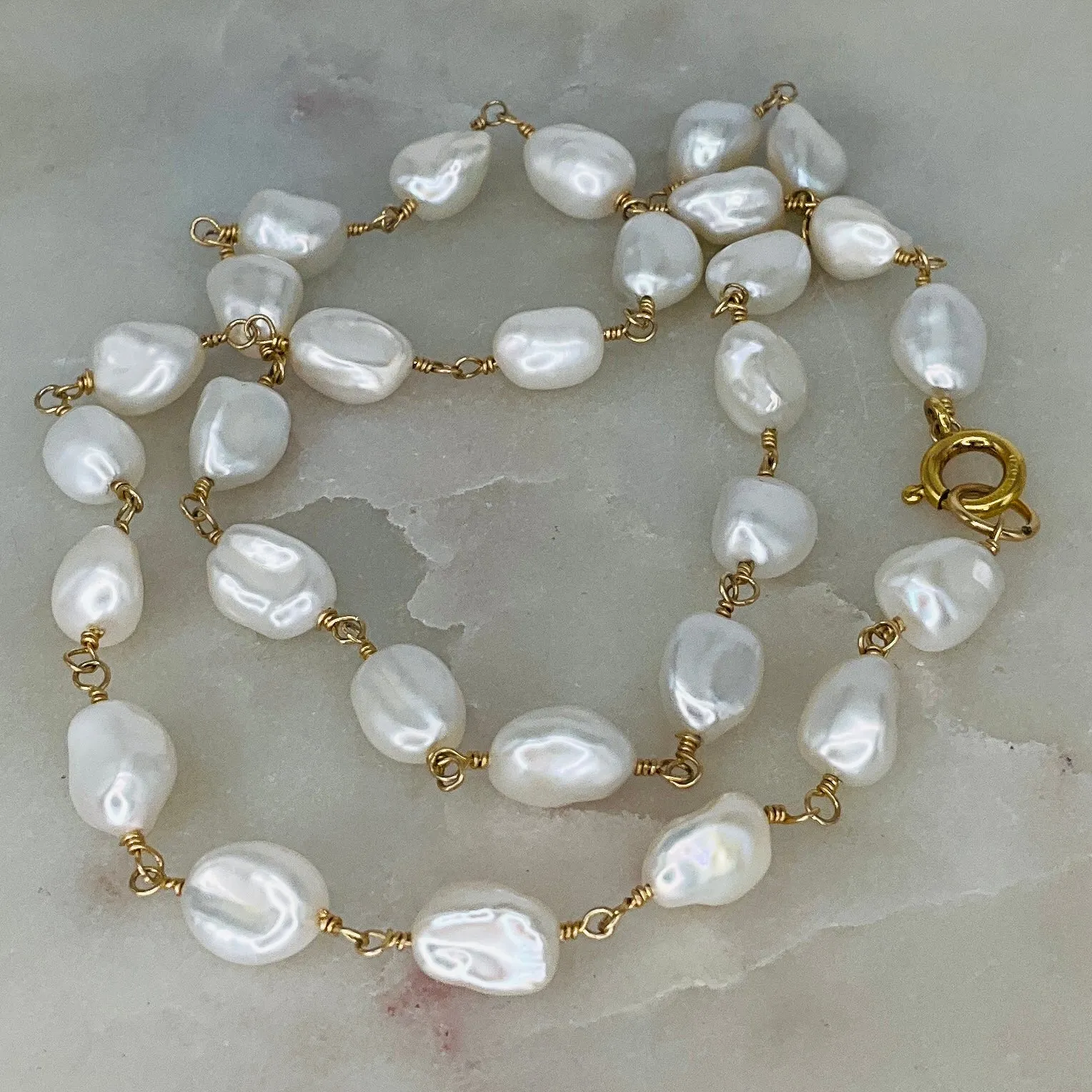 Jelly Bean  Pearl Necklace