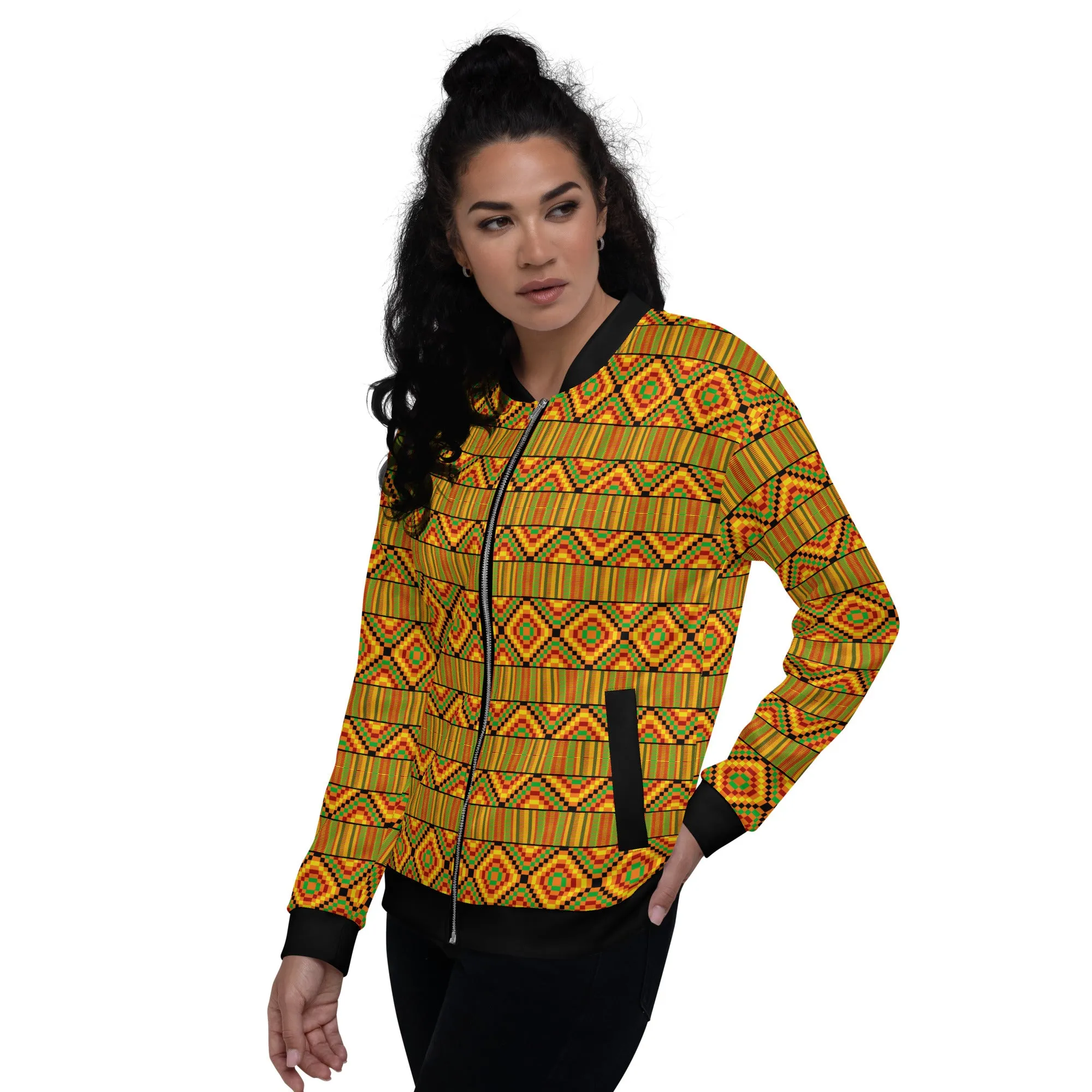 Kente Unisex Bomber Jacket