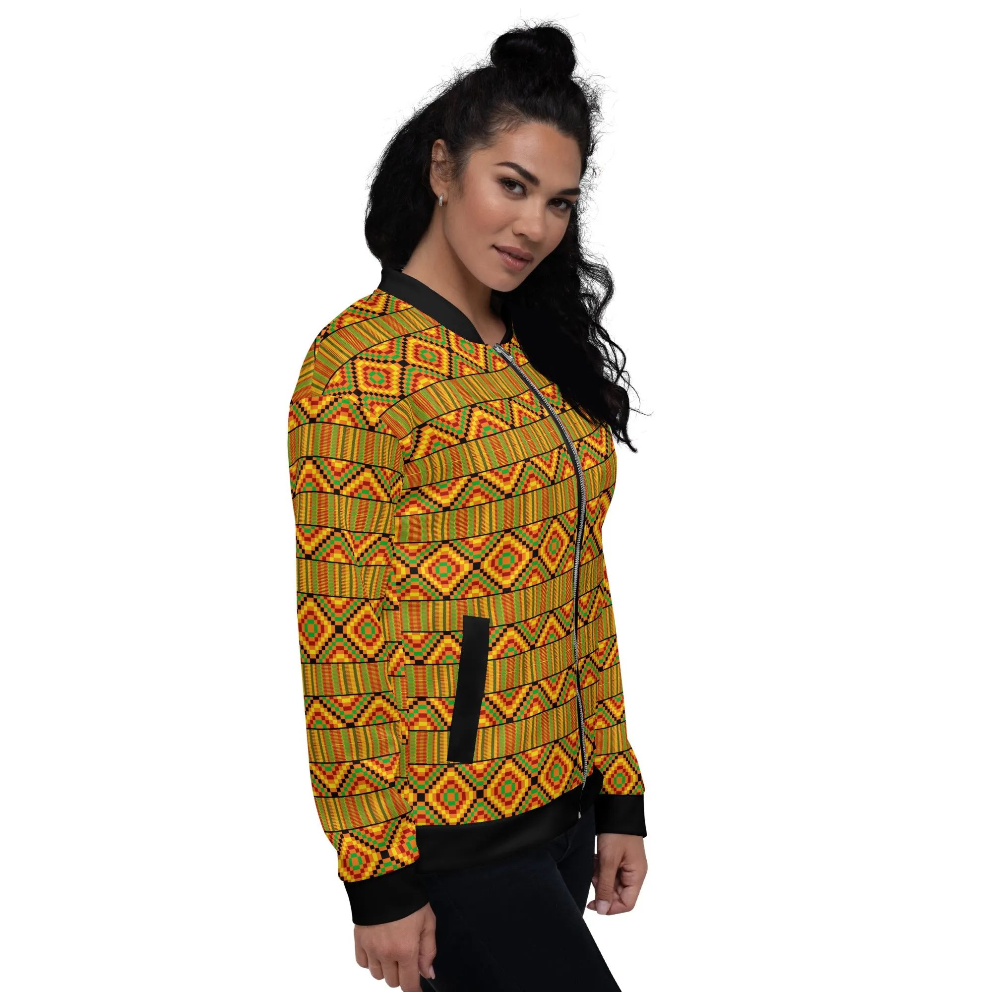 Kente Unisex Bomber Jacket