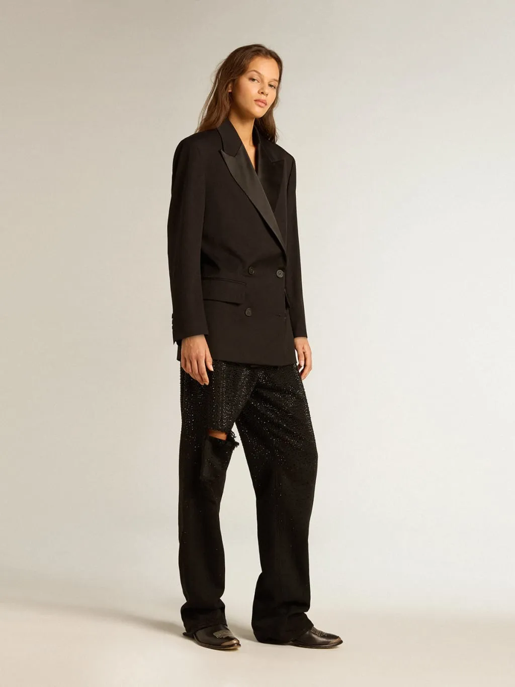 Laureen Tux Black Italian Wool Jacket