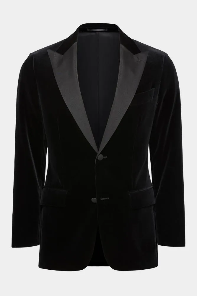 Matias Cocktail Jacket - Black Velvet