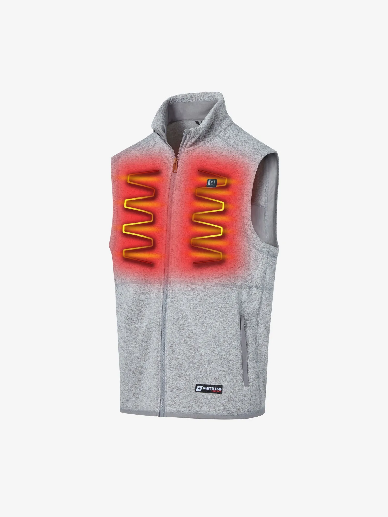 Men's 11W Heated Sweater Knit Fleece Vest - FINAL SALE