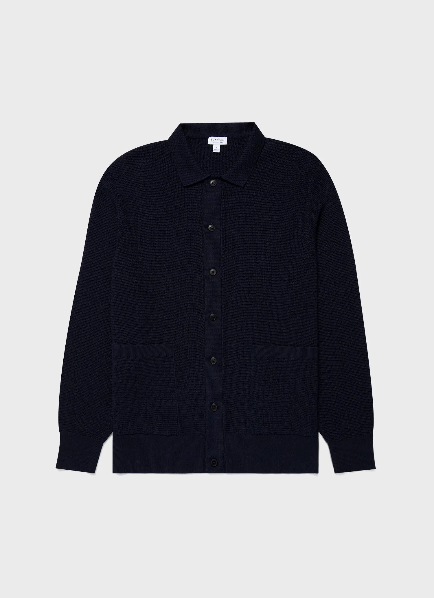 Men's Waffle Stitch Jacket in Navy