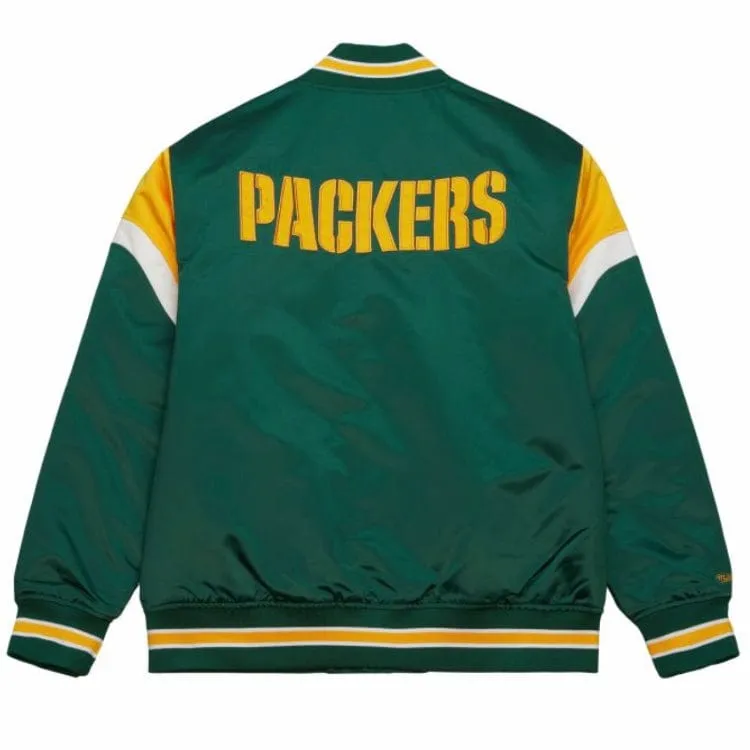 Mitchell & Ness NFL Green Bay Packers Heavyweight Satin Jacket (Green)