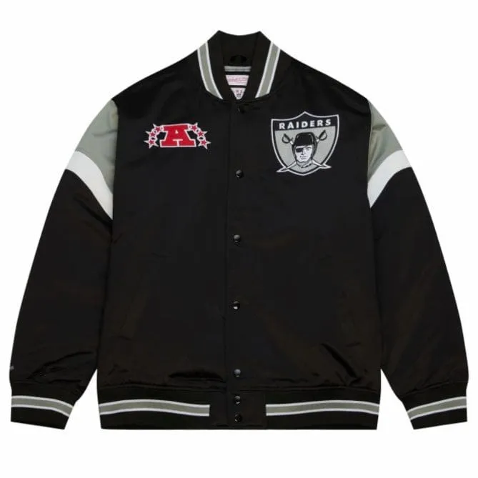 Mitchell & Ness NFL Oakland Raiders Heavyweight Satin Jacket (Black)