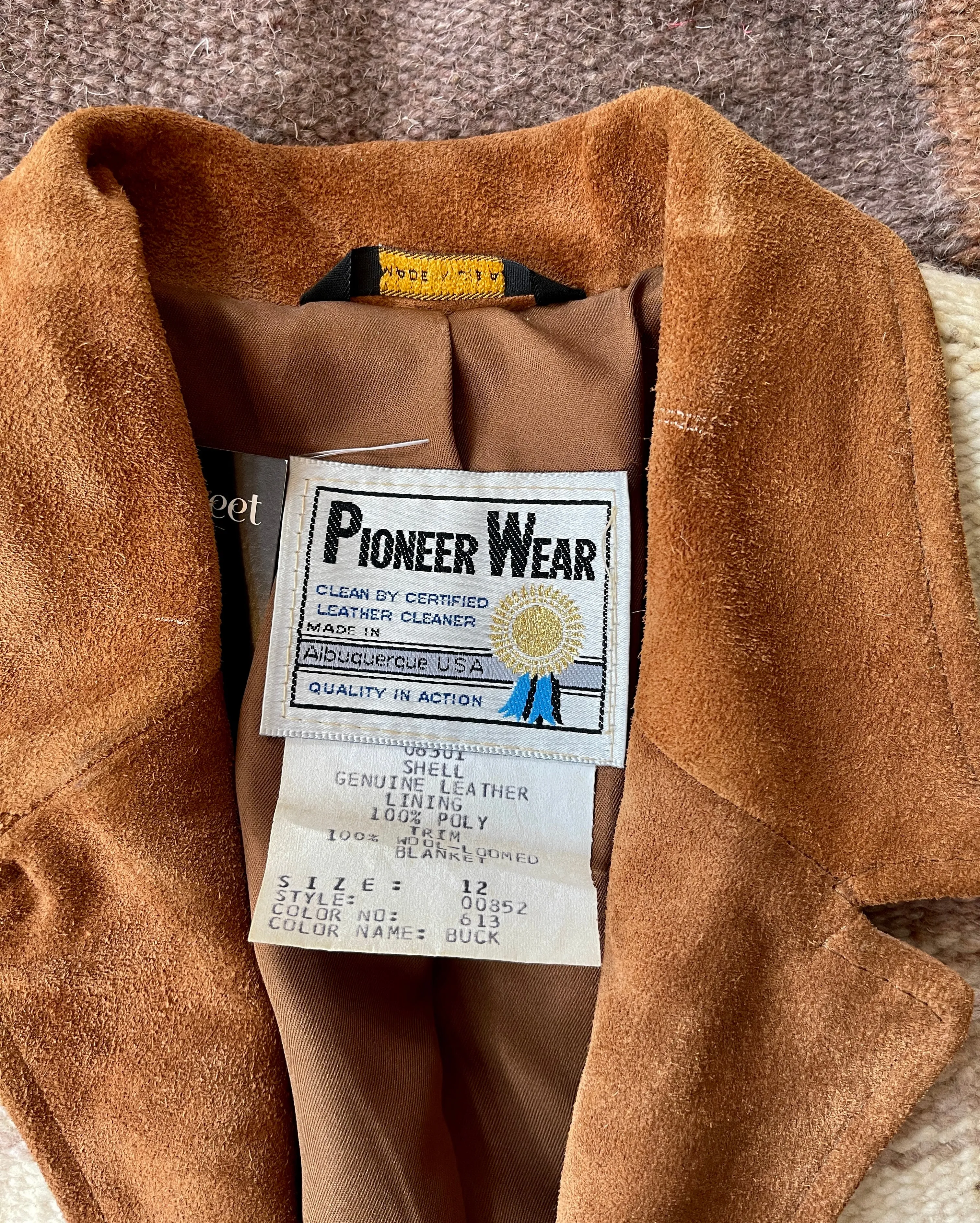 PIONEER WEAR 70s Suede Fringe Jacket  Med Large