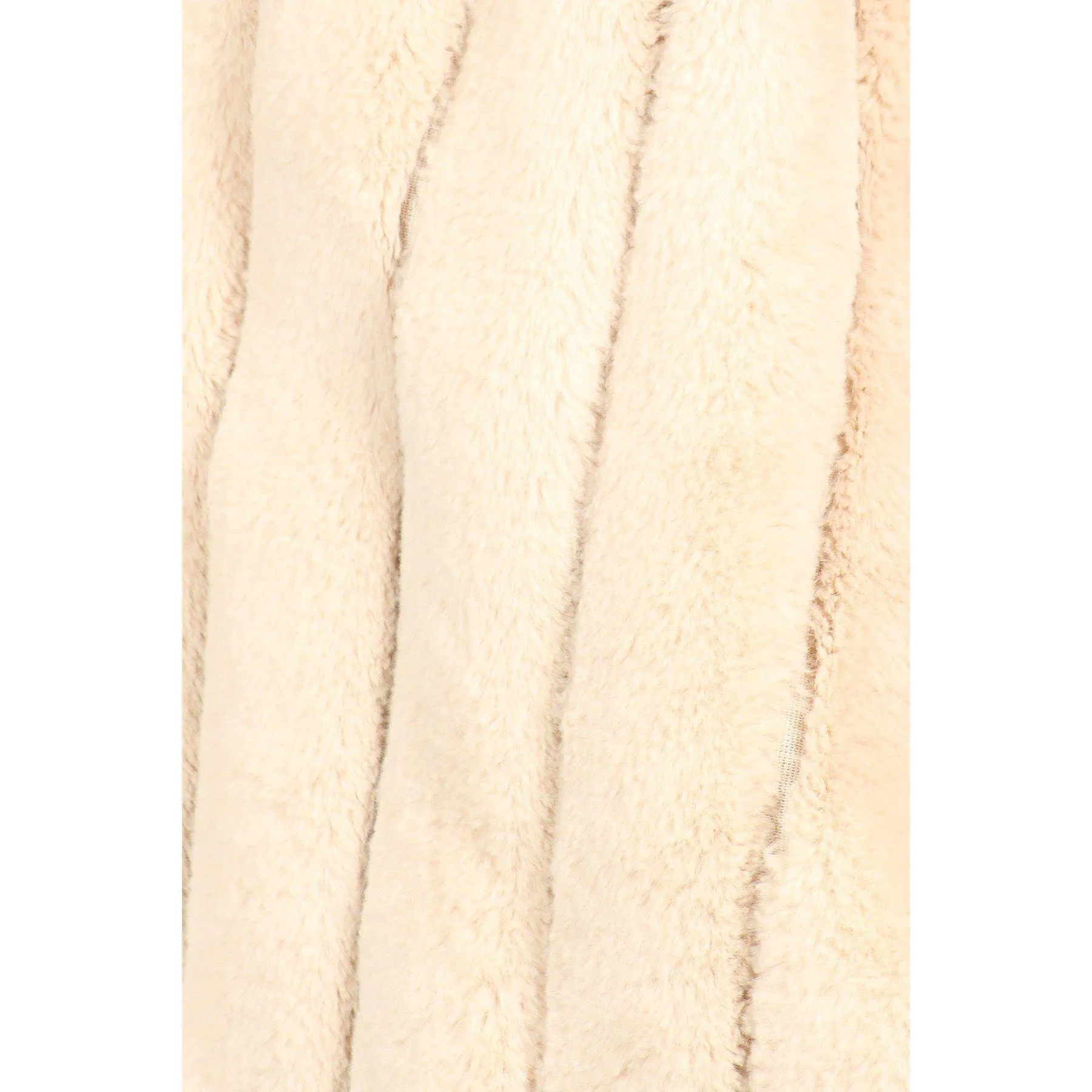 Plus Size Faux Fur Vest Jacket With Open Front, Hi-lo Hem, And Pockets