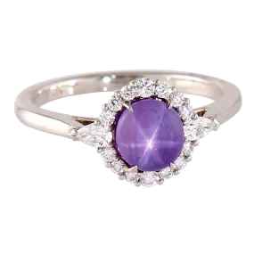 Purple Star Sapphire Ring