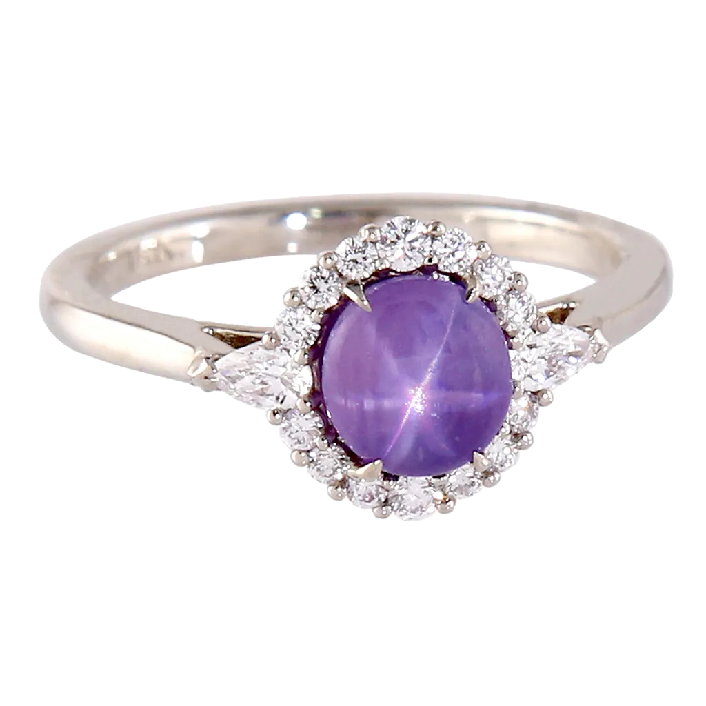 Purple Star Sapphire Ring