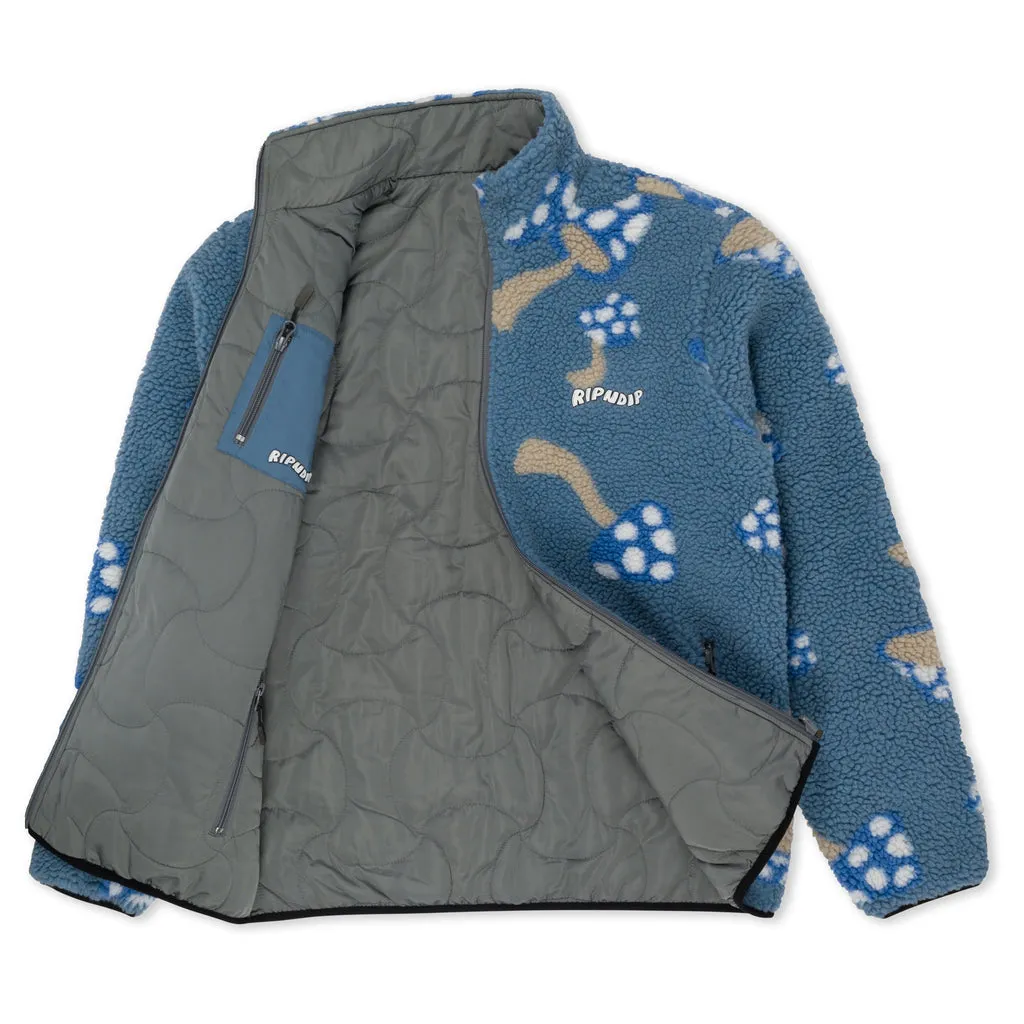 RIPNDIP EUPHORIA REVERSIBLE POLAR FLEECE JACKET-BLUE