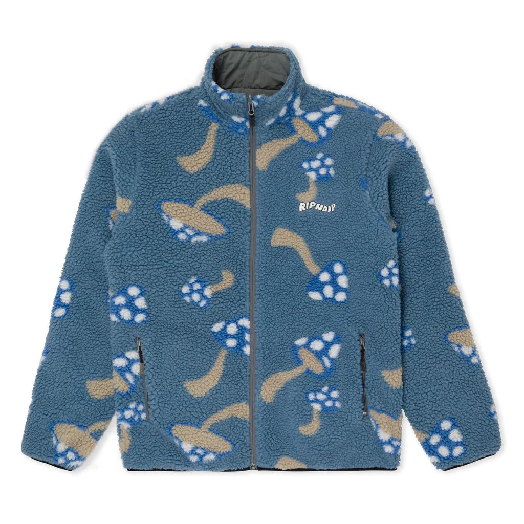 RIPNDIP EUPHORIA REVERSIBLE POLAR FLEECE JACKET-BLUE