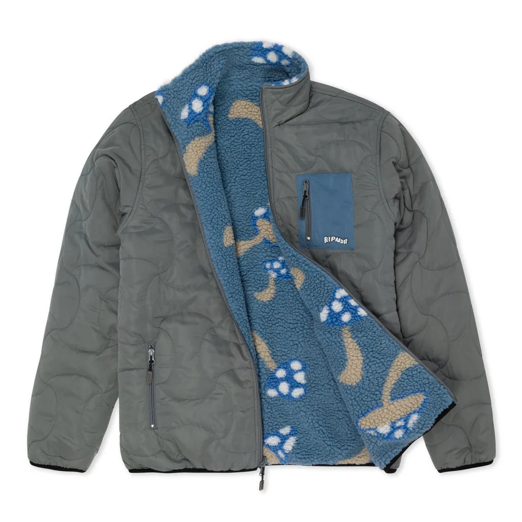 RIPNDIP EUPHORIA REVERSIBLE POLAR FLEECE JACKET-BLUE