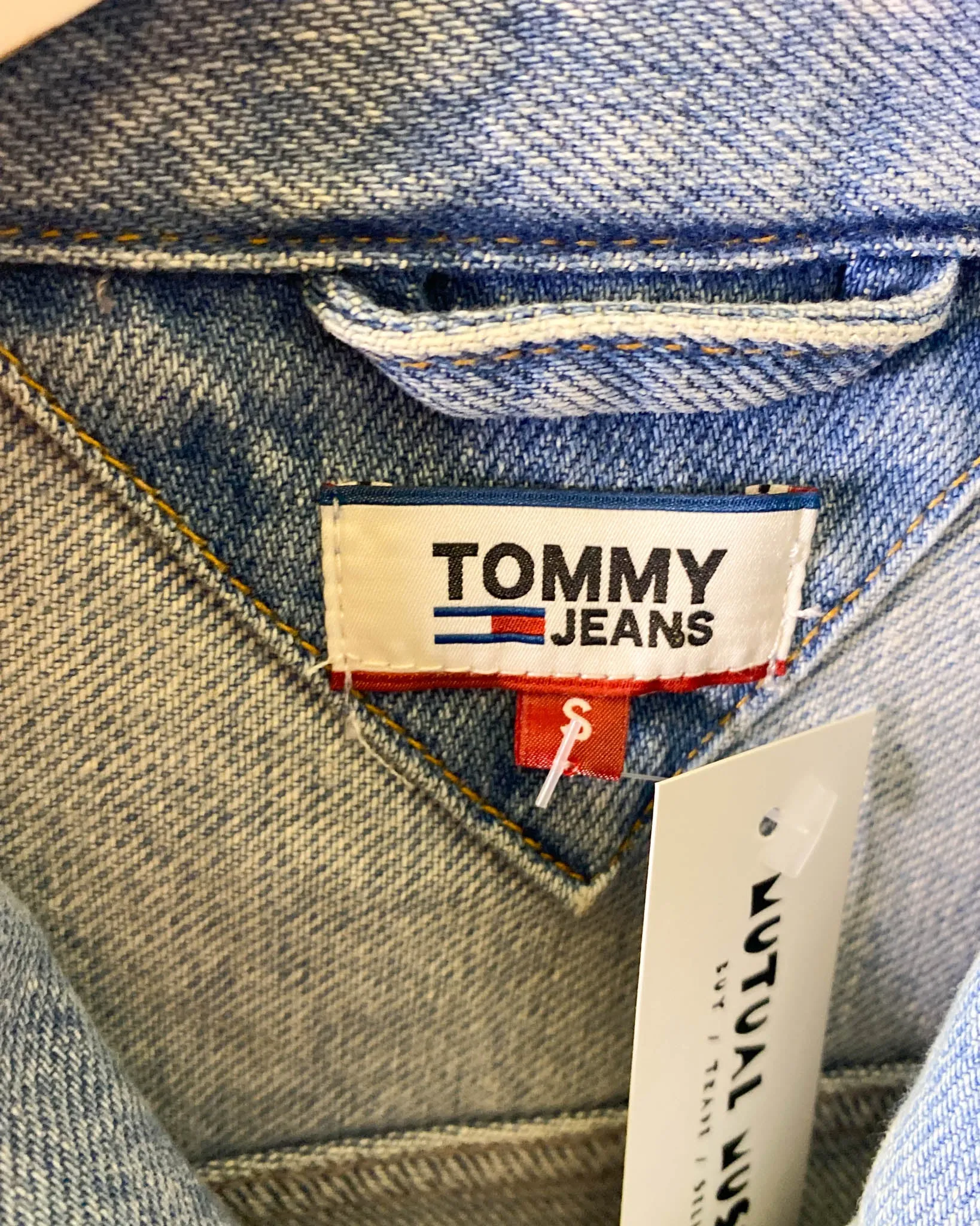 Size S - Tommy Jeans Logo Stripe Denim Jacket