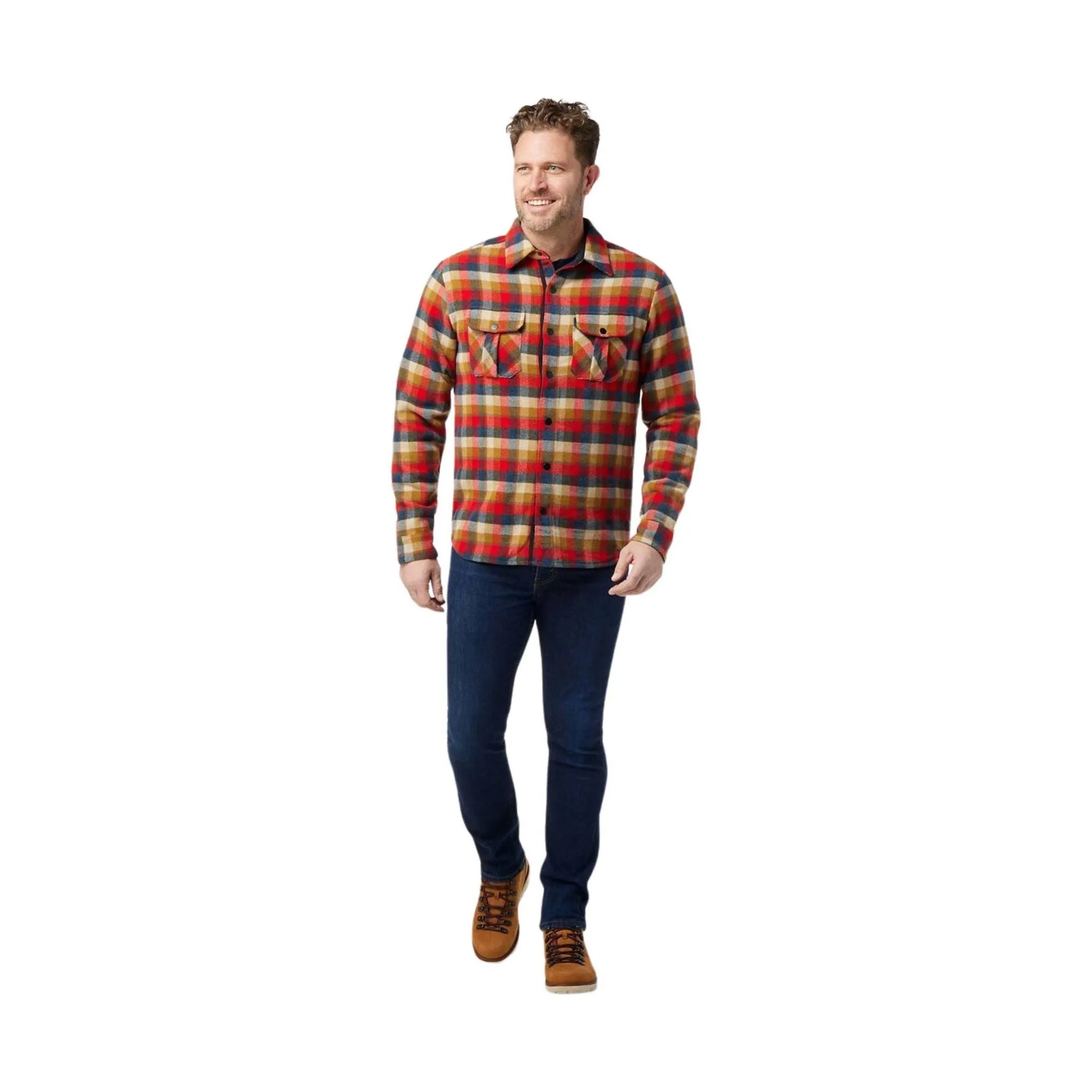 Smartwool Men's Anchor Line Shirt Jacket - Rhythmic Red Plaid