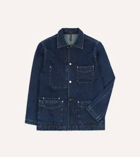 Stone Wash Selvedge Denim Five-Pocket Chore Jacket