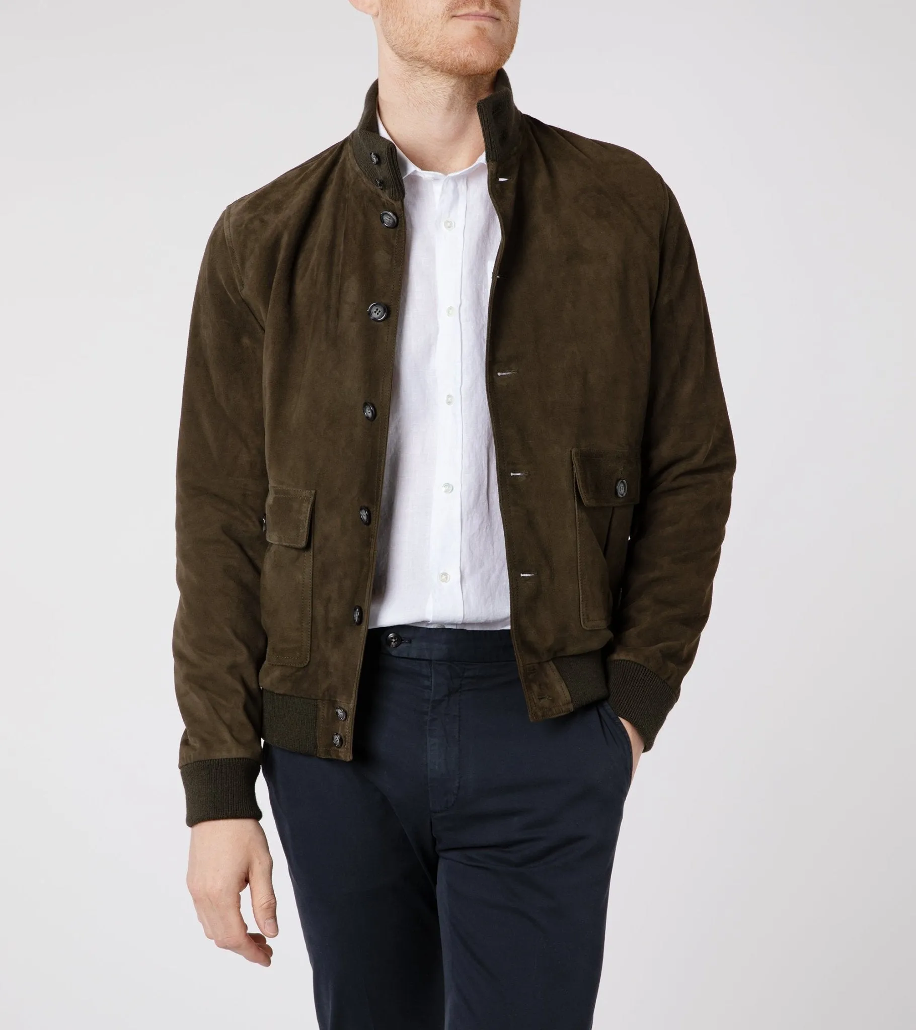 Valstar Lined Suede Valstarino Jacket: Moss Green