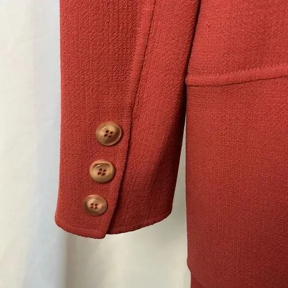 Vintage Oscar de la Renta Salmon Wool Sheath/Jacket