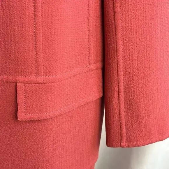 Vintage Oscar de la Renta Salmon Wool Sheath/Jacket