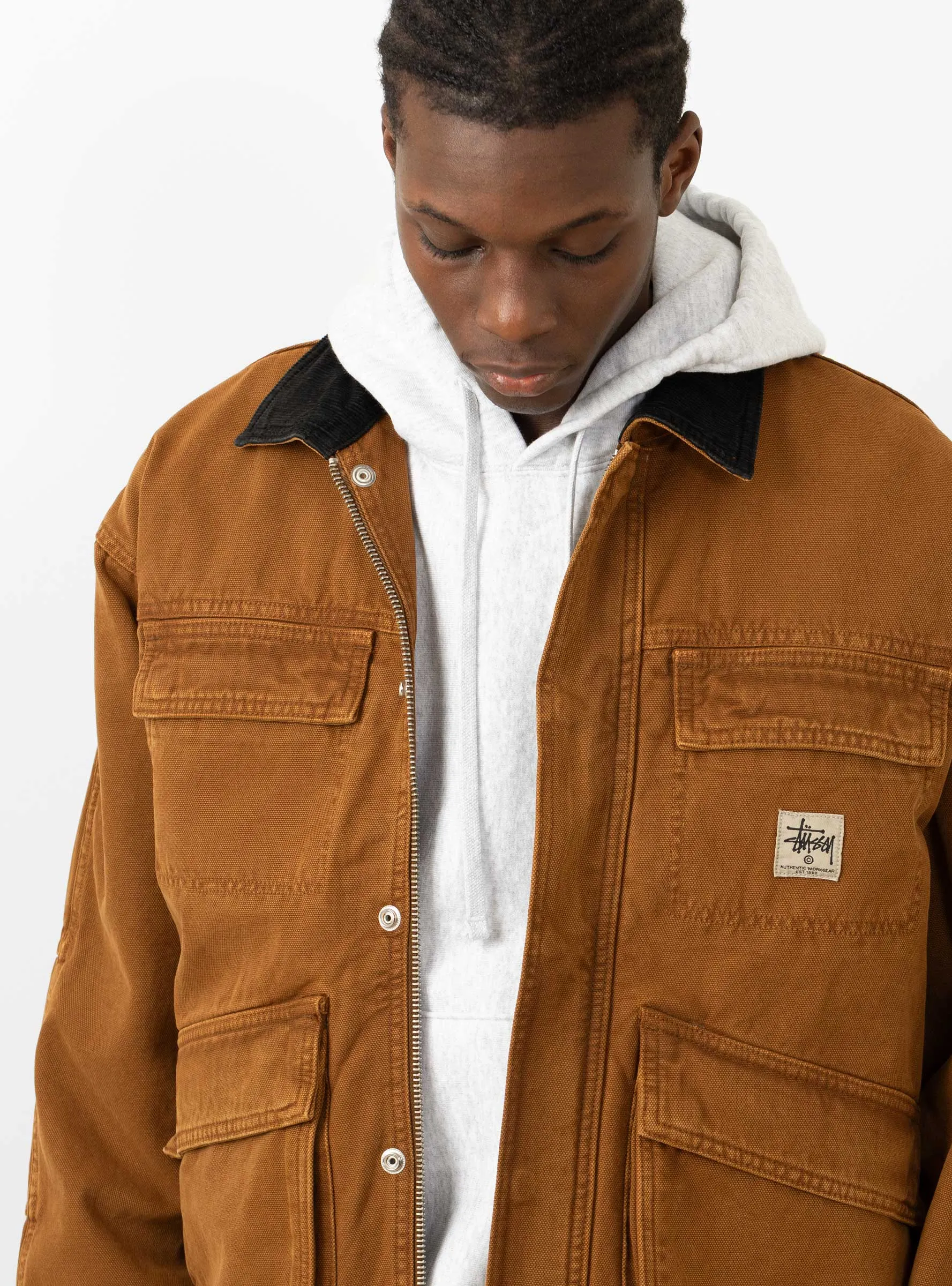 Washed Canvas Shop Jacket Bronze