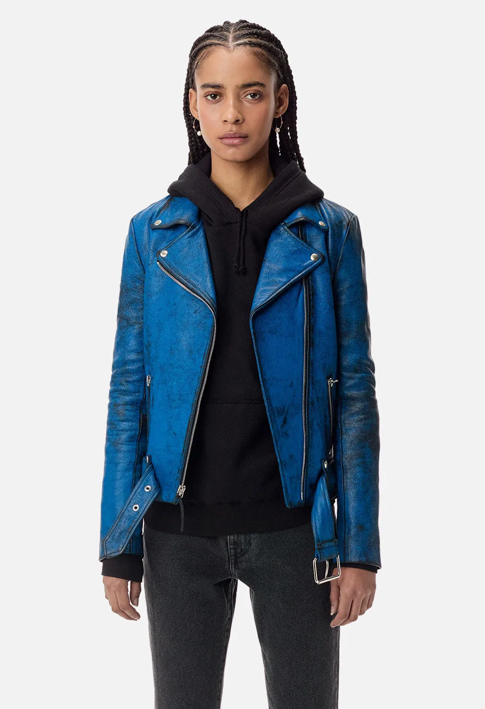 Women's Blackmeans Rider's Jacket / Painted Blue