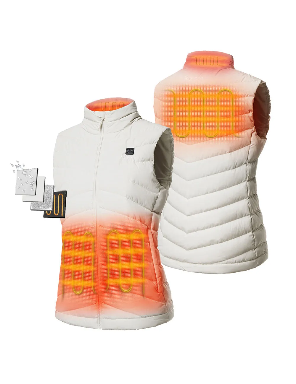 Women's Heated Lightweight Down Vest (Apparel Only)